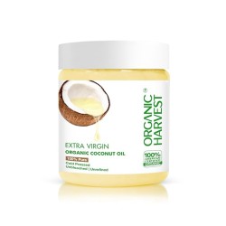 Organic Harvest Extra Virgin Organic Coconut Oil: 100% Pure | For Hair & Skin, Coconut Virgin Oil for Baby Massage, 100% American Certified Organic, Paraben & Sulphate-free, 200ml